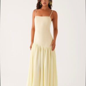 Peppermayo Light Yellow Maxi Dress